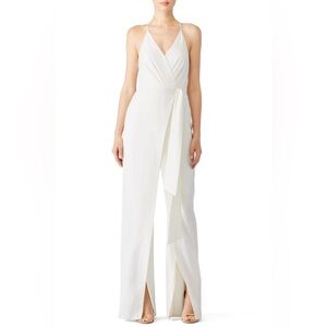 Halston White Jumpsuit